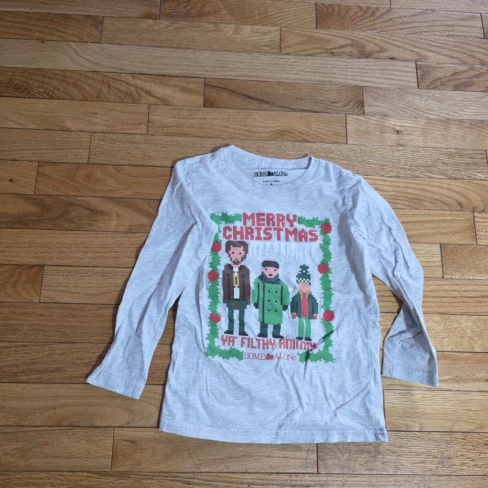 Kids Gray 'Merry Christmas' Long-Sleeve Graphic Tee